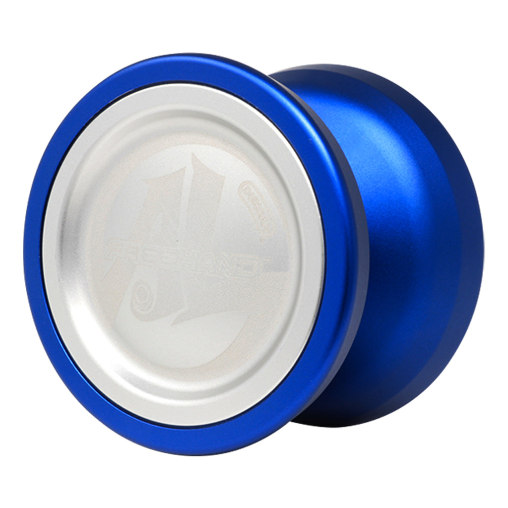 Duncan Freehand_AL Yoyo  Silver-Blue Iso